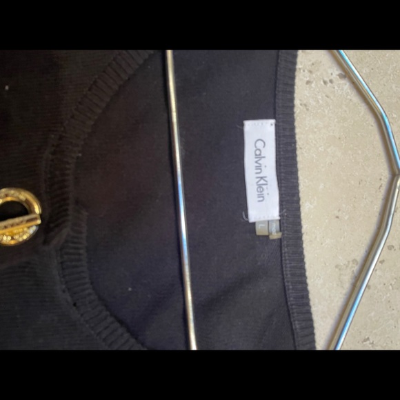 Black Calvin Klein Cardigan with Gold Buttons - Picture 4 of 7